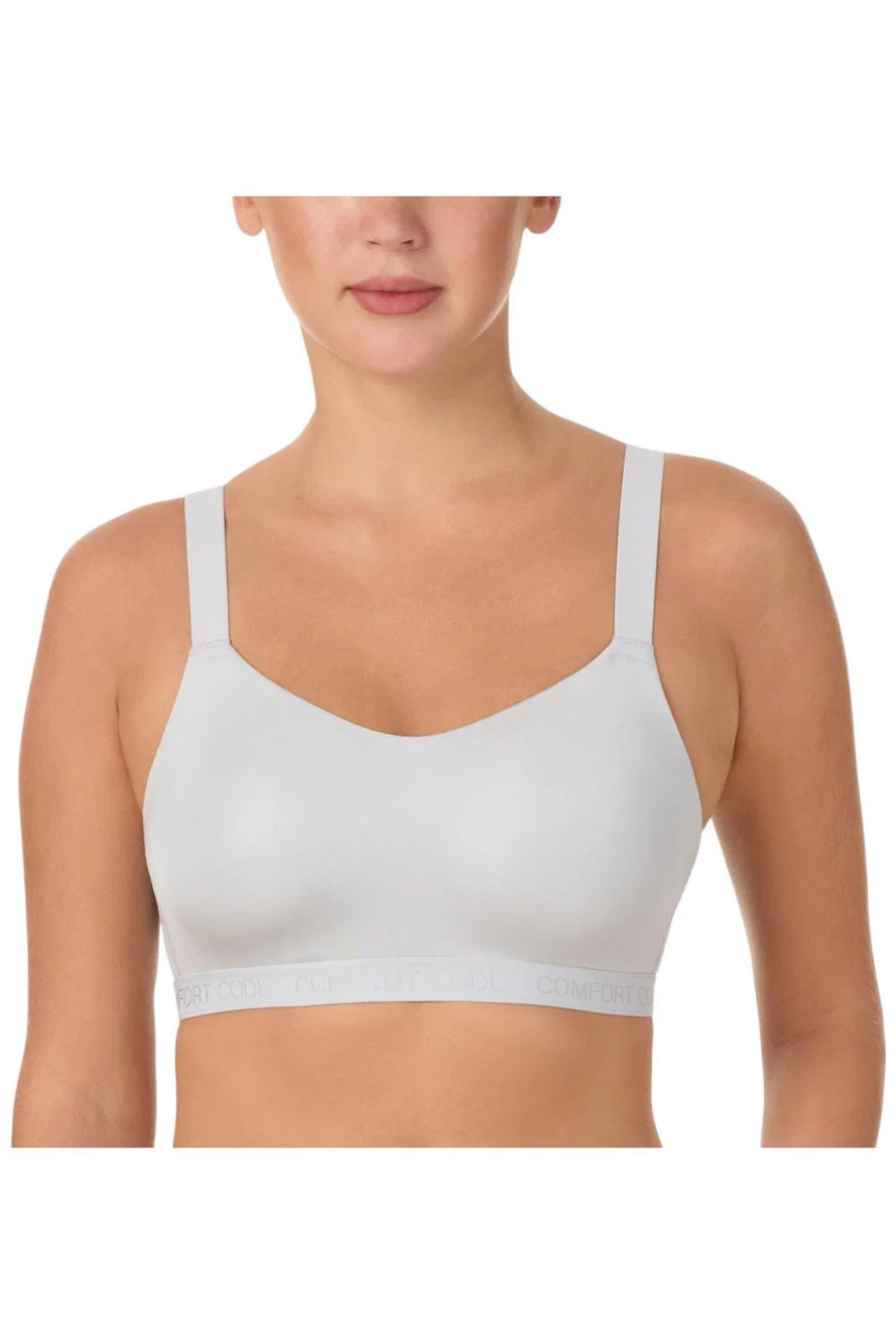 Comfort Code Women's Signature Smooth Wireless Bra Ice Gray -